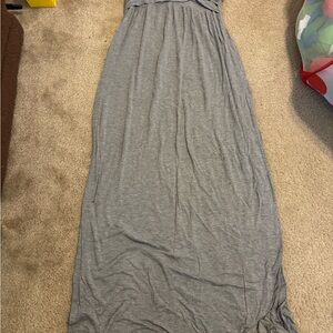 Donna Ricco Charcoal Maxi Dress